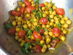 Turmeric concoction with chickpeas
